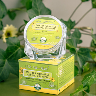 Zöld tea nappali fényvédő, hidratáló krém 50ML, SPF12, VILÁGOS HU