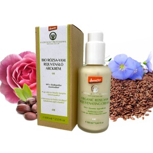 Bio rózsa-yam rejuvenáló arckrém (90%+ Demeter) - 100 ml