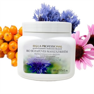 Bio búzafüves masszázskrém (dermatológiailag tesztelt ✔) - 500 ml