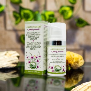 Hyaluronsav & szalmagyopár bőrtápláló szérum - 15ml